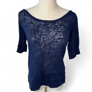 Rue21 Deep Blue Sheer Women's Blouse